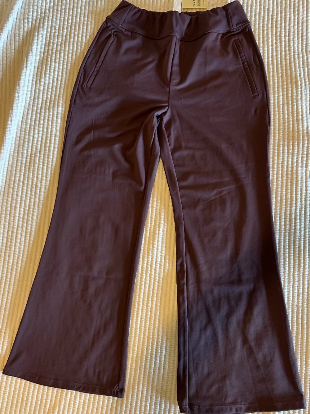 Halara High Waisted Flare Pants Burgundy M Petite NWT